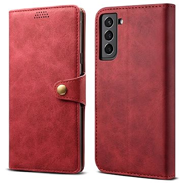 Lenuo Leather flipové pouzdro pro Samsung Galaxy S22+ 5G, červená (348208)