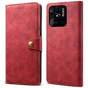 Lenuo Leather flipové pouzdro pro Xiaomi Redmi 10C, červená (348279)