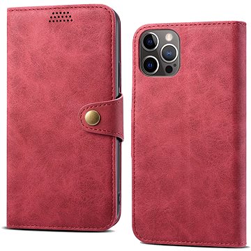 Lenuo Leather flipové pouzdro pro iPhone 14 Pro, červená (348349)