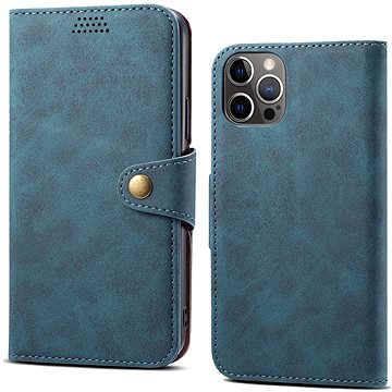 Lenuo Leather flipové pouzdro pro iPhone 14 Pro, modrá (348350)
