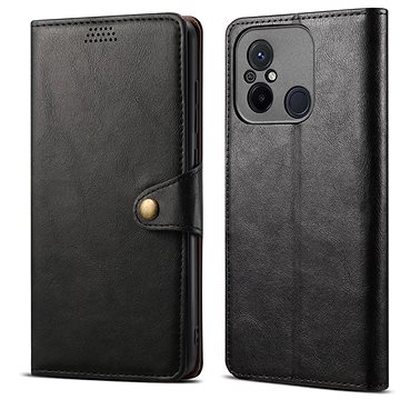 Lenuo Leather flipové pouzdro pro Xiaomi Redmi 12C, černá (348434)