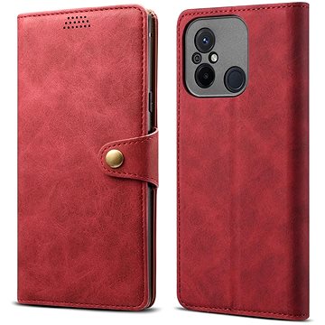 Lenuo Leather flipové pouzdro pro Xiaomi Redmi 12C, červená (348435)