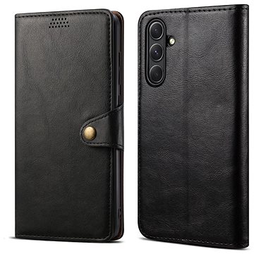 Lenuo Leather flipové pouzdro pro Samsung Galaxy A34 5G, černá (348440)