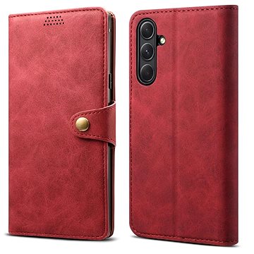 Lenuo Leather flipové pouzdro pro Samsung Galaxy A34 5G, červená (348441)