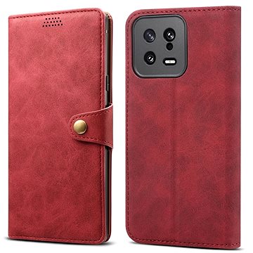 Lenuo Leather flipové pouzdro pro Xiaomi 13, červená (348427)