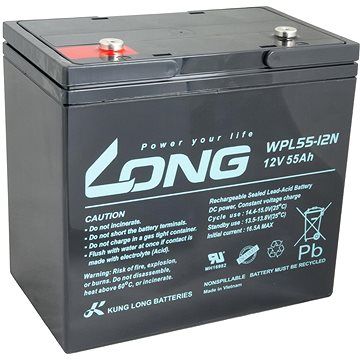 LONG baterie 12V 55Ah M6 LongLife 12 let (WPL55-12N) (PBLO-12V055-F8AL)