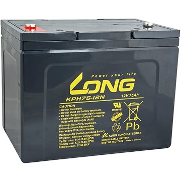 LONG baterie 12V 75Ah M6 HighRate LongLife 12 let (KPH75-12N) (PBLO-12V075-F8AHL)