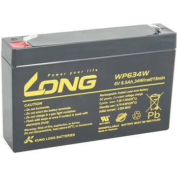 LONG baterie 6V 8,5Ah F2 HighRate (WP634W) (PBLO-6V008,5-F2AH)