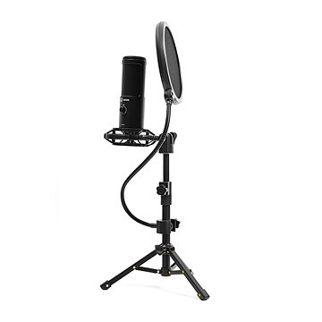 LORGAR Mikrofon Soner 721 pro Streaming, kondenzátorový, Volume, černý (LRG-CMT721)