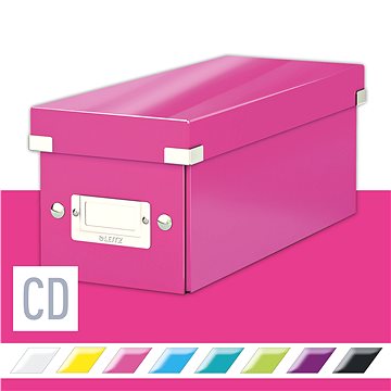 LEITZ WOW Click & Store CD 14.3 x 13.6 x 35.2 cm, růžová (60410023)