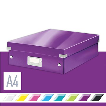 LEITZ WOW Click & Store A4 28.1 x 10 x 37 cm, purpurová (60580062)