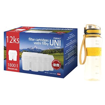 Maxxo UNI filtry 12ks + sportovní láhev
