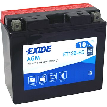 EXIDE ET12B-BS, 12V, 10Ah, 160A (ET12B-BS)