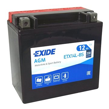 EXIDE ETX14L-BS, 12V, 12Ah (ETX14L-BS)