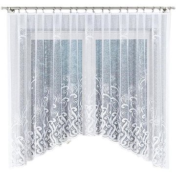 MyBestHome Dekorační oblouková krátká záclona WANDA 160 bílá 300x160 cm (5907693222069)