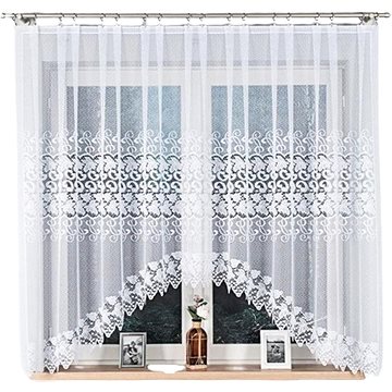 MyBestHome Dekorační oblouková krátká záclona HERNANI 160 bílá 310x160 cm (5907693232105)