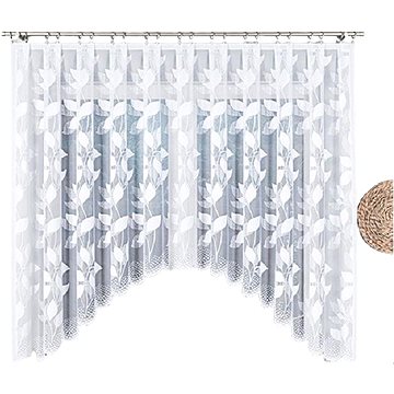MyBestHome Dekorační oblouková krátká záclona MARTYNA bílá 320x160 cm (5907693230323)