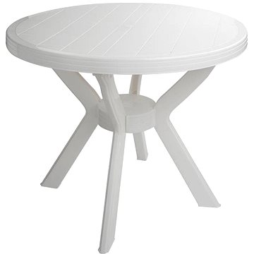 MEGA PLAST stůl MEZZO O 90cm, bílý, PP (146000066)