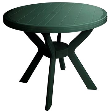 MEGA PLAST stůl MEZZO O 90cm, tm. zelený, PP (146000067)