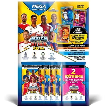 Topps Mega multipack karet CHAMPIONS LEAGUE EXTRA 2023/24