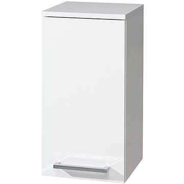 Bino koupelnová skříňka závěsná, horní, levá, bílá/bílá (CN665)