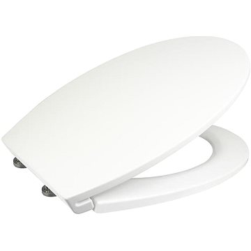 Mereo Samozavírací WC sedátko slim, duroplast, bílé, s odnímatelnými panty CLICK (CSS114S)