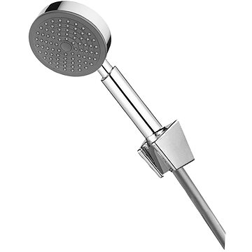 MEREO Vanový set, jednopoloh. sprcha o 11 cm, sprch. hadice šedostříbrná, systém zabraňující překrou (CB469D)