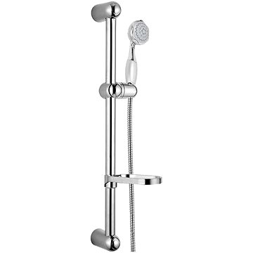 MEREO Sprchová souprava, pětipolohová sprcha, dvouzámková hadice, stavitelný držák, mýdlenka, plast/ (CB900A)
