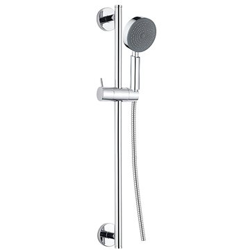 MEREO Sprchová souprava, jednopolohová sprcha, dvouzámková nerez hadice, stavitelný držák, plast/chr (CB900C)