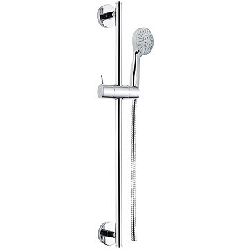 MEREO Sprchová souprava, pětipolohová sprcha, dvouzámková nerez hadice, stavitelný držák, plast/chro (CB900R)