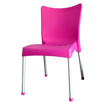MEGAPLAST Židle zahradní VITA plast, AL nohy, růžová (146000034)