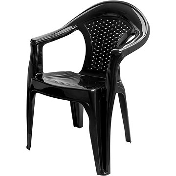 MEGA PLAST Židle zahradní GARDENIA plast, antracit (8606018205301)