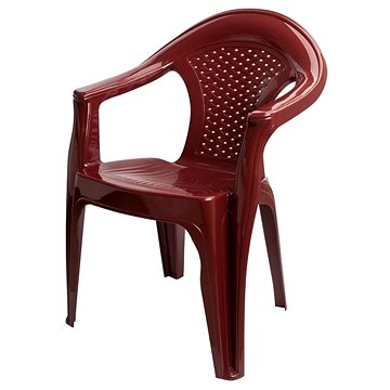 MEGA PLAST Židle zahradní GARDENIA, plast, bordó (MP419)