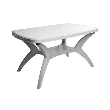 MEGA PLAST Stůl zahradní MODELLO, bílý 140cm (8606006429245)