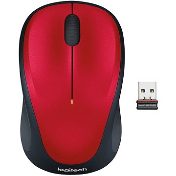Logitech Wireless Mouse M235 červená (910-002496)