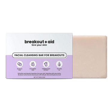 Breakout+aid - Čistící mýdlo na problematickou pokožku s kyselinou salicylovou 100g (98)