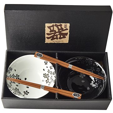 Made In Japan Set misek Silver Sakura s hůlkami 400 ml 2 ks (MIJC3268)