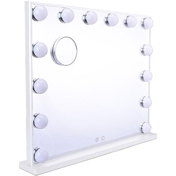 MMIRO, L606H, Hollywoodské make-up zrcadlo s osvětlením 62×53 cm | bílá (SR606HW)