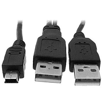 OEM 2x USB A->MINI 5-pin, se zdvojeným napájením, 0.6m (11928008)