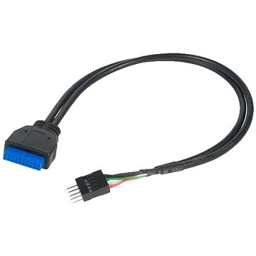 AKASA USB 3.0 (19-pin) na USB 2.0 (9-pin) (AK-CBUB36-30BK)