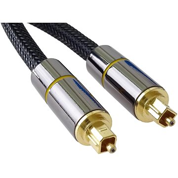 PremiumCord Optický audio kabel Toslink, OD:7mm, Gold-metal design + Nylon 3m (kjtos7-3)