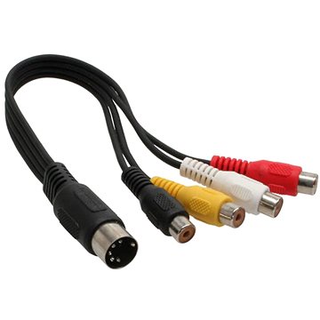 OEM Kabel audio DIN 5pin(M) - 4x cinch(F), 20cm (CAGP20450BK20)