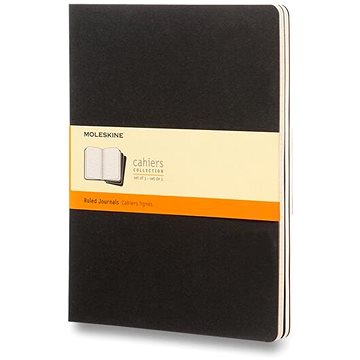 MOLESKINE Cahier XL, černý - balení 3 ks (QP321)