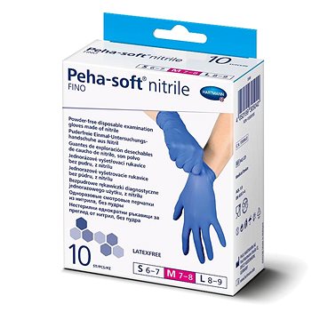 PEHA-SOFT gumové bezlatexové zpevněné rukavice S 10 ks (4052199243825)