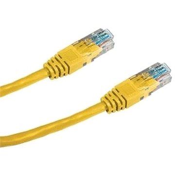 Datacom CAT5E UTP žlutý 0.5m (1505)