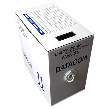 Datacom FTP lanko CAT5E LSOH 305m box šedý (12101)
