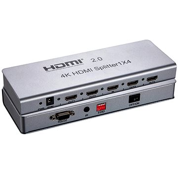 PremiumCord HDMI 2.0 splitter 1-4 porty, 4K x 2K/60Hz, FULL HD, 3D (khsplit4e)