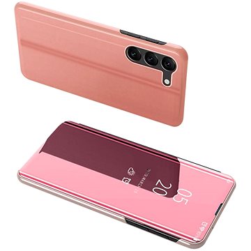 MG Clear View knížkové pouzdro pro Samsung Galaxy S23, růžové
