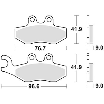 Braking brzdové destičky (semi-metalická směs SM1) (2ks) M501-178 (M501-178)