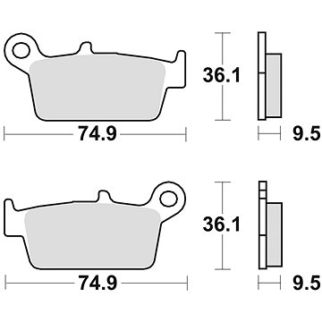 Braking brzdové destičky (semi-metalická směs SM1) (2ks) M501-118 (M501-118)
